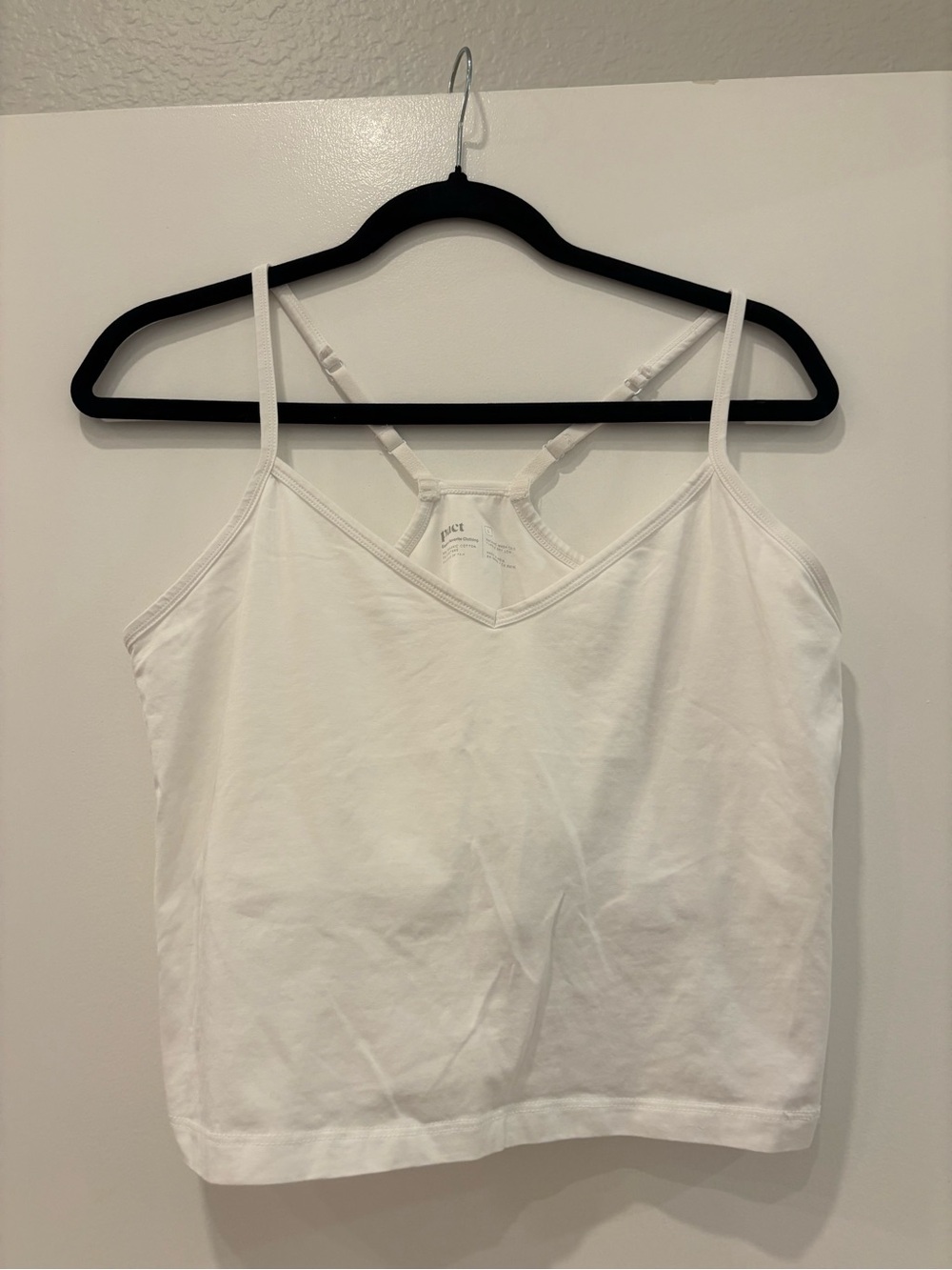 NWOT Pact Organic Cotton 100% Sustainable Everyday Shelf Bra Cropped Camisole